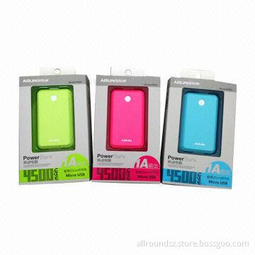 4,500mAh power bank with dual USB for Samsung mobile phone